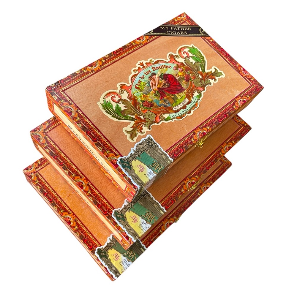 3 Cigar Boxes for Storage or Gift Boxes